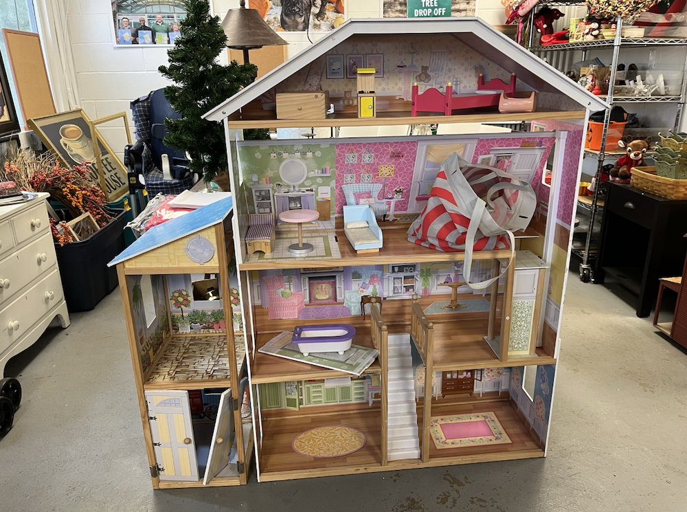 Feeding the cows the diverted pumpkins